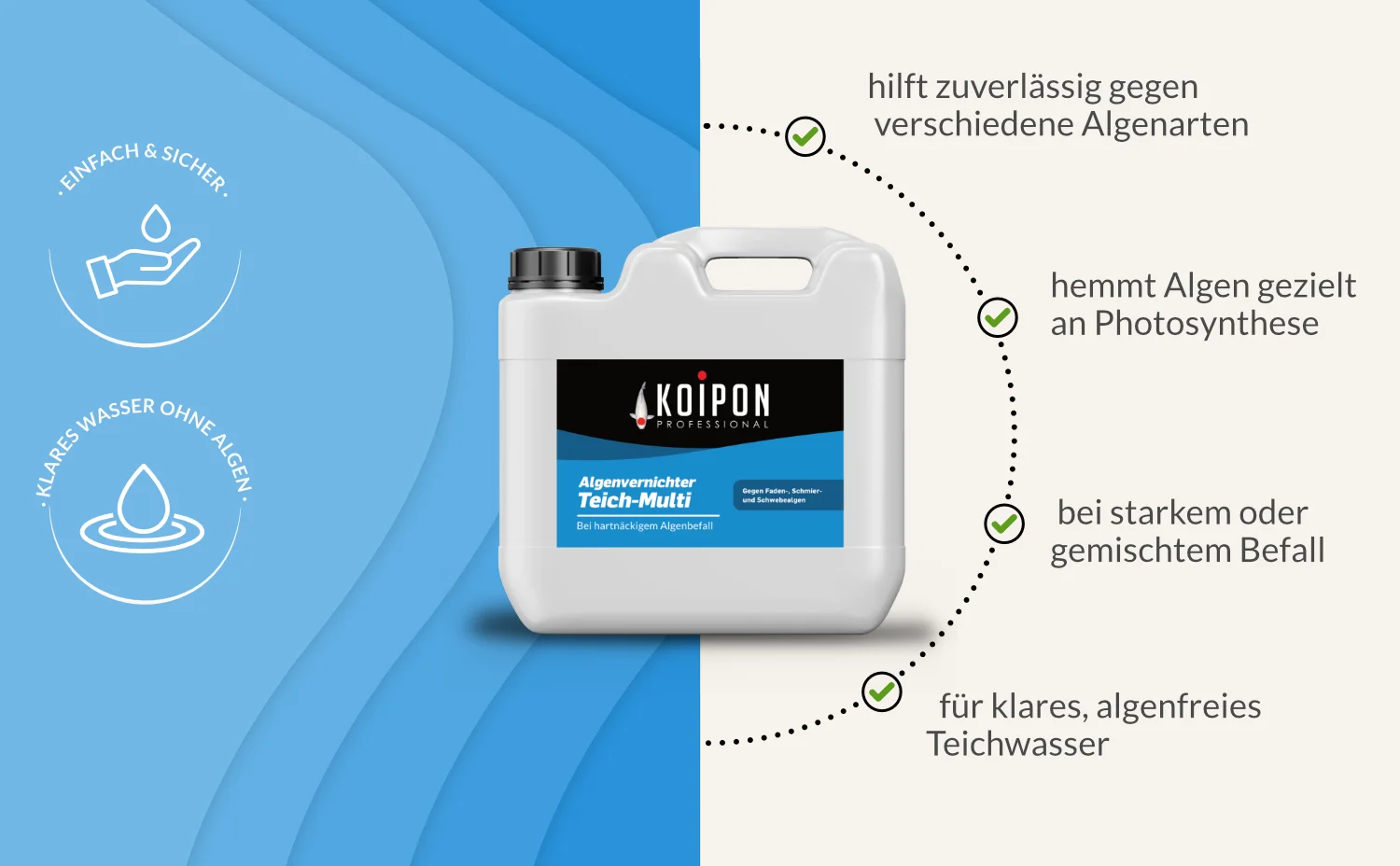 Algenvernichter Teich-Multi