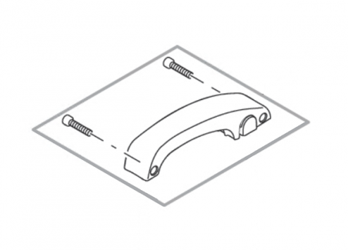 Ersatzgriff mit Blindstopfen Titanium