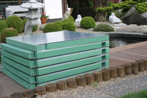 Schwimmende Teichabdeckung 1x0,5 m