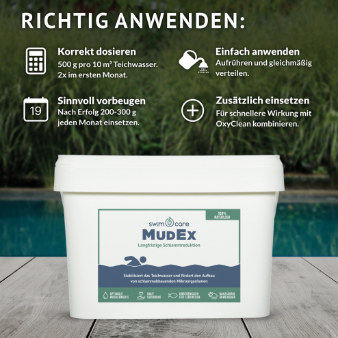 swimcare MudEx - Reduktion von Teichschlamm