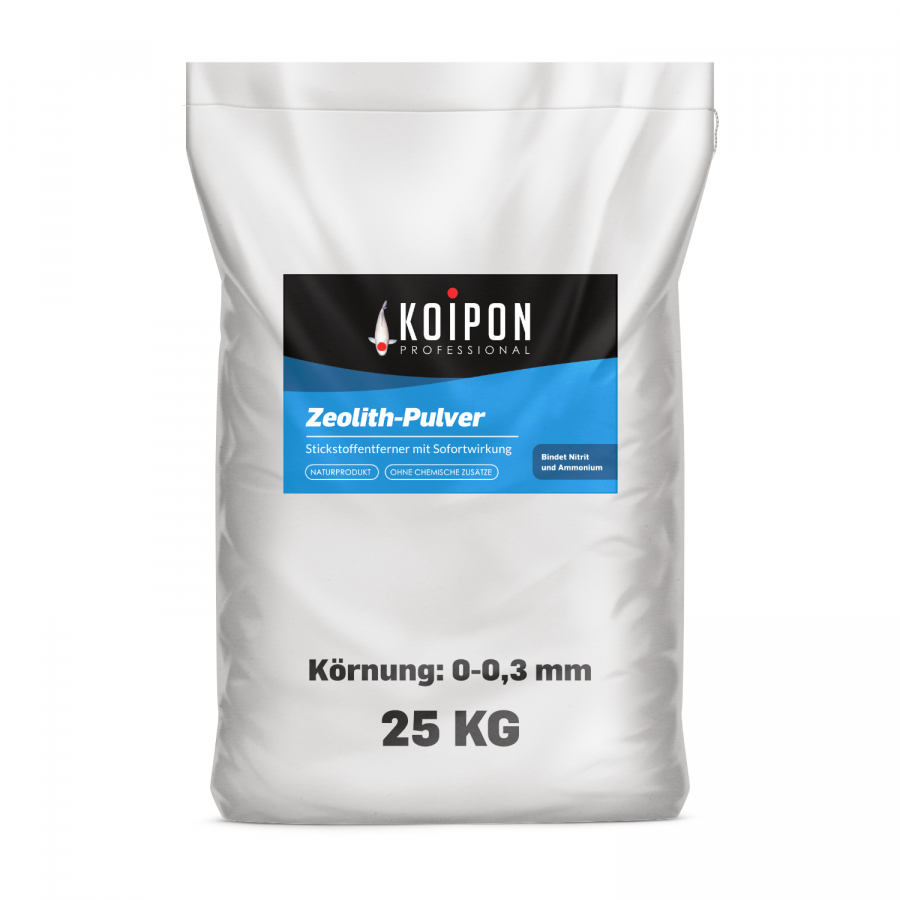 KOIPON Pon-Zeolith-Pulver 0-0,3 mm 10 kg Teichwasseraufbereiter und Phosphatbinder zur Teichpflege und Nitrit Senker zur Teichreinigung
