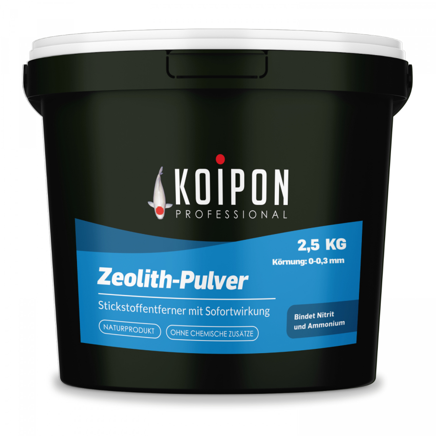 KOIPON Pon-Zeolith-Pulver 0-0,3 mm 10 kg Teichwasseraufbereiter und Phosphatbinder zur Teichpflege und Nitrit Senker zur Teichreinigung