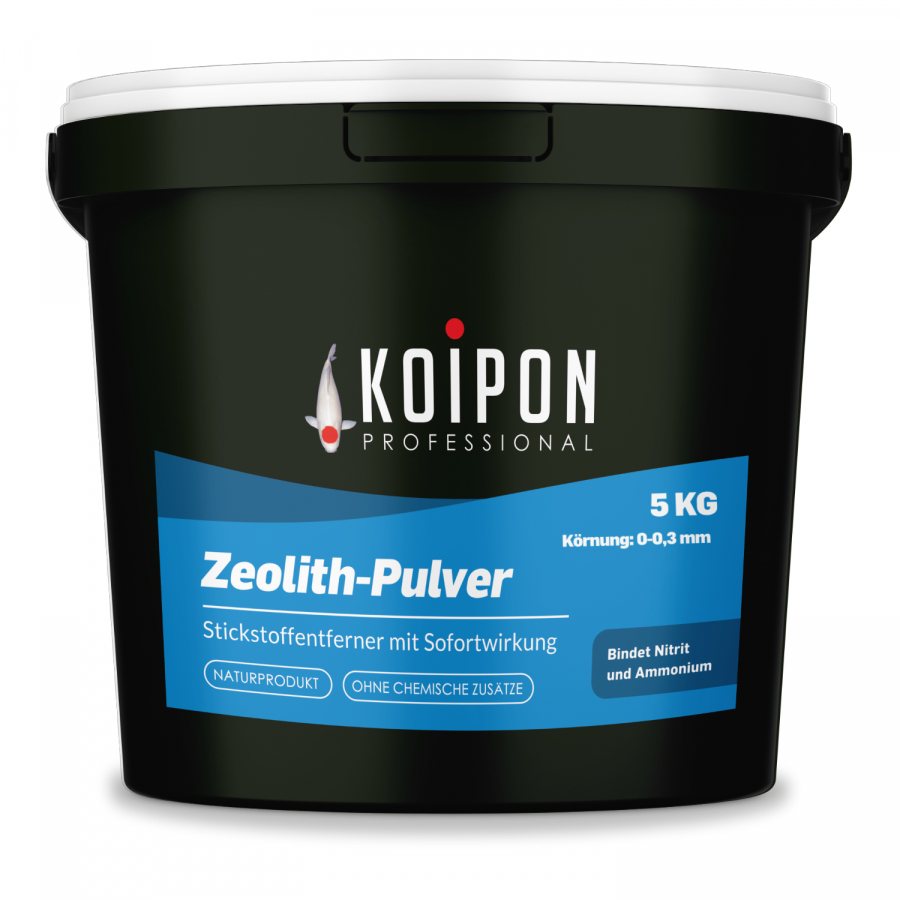 KOIPON Pon-Zeolith-Pulver 0-0,3 mm 10 kg Teichwasseraufbereiter und Phosphatbinder zur Teichpflege und Nitrit Senker zur Teichreinigung