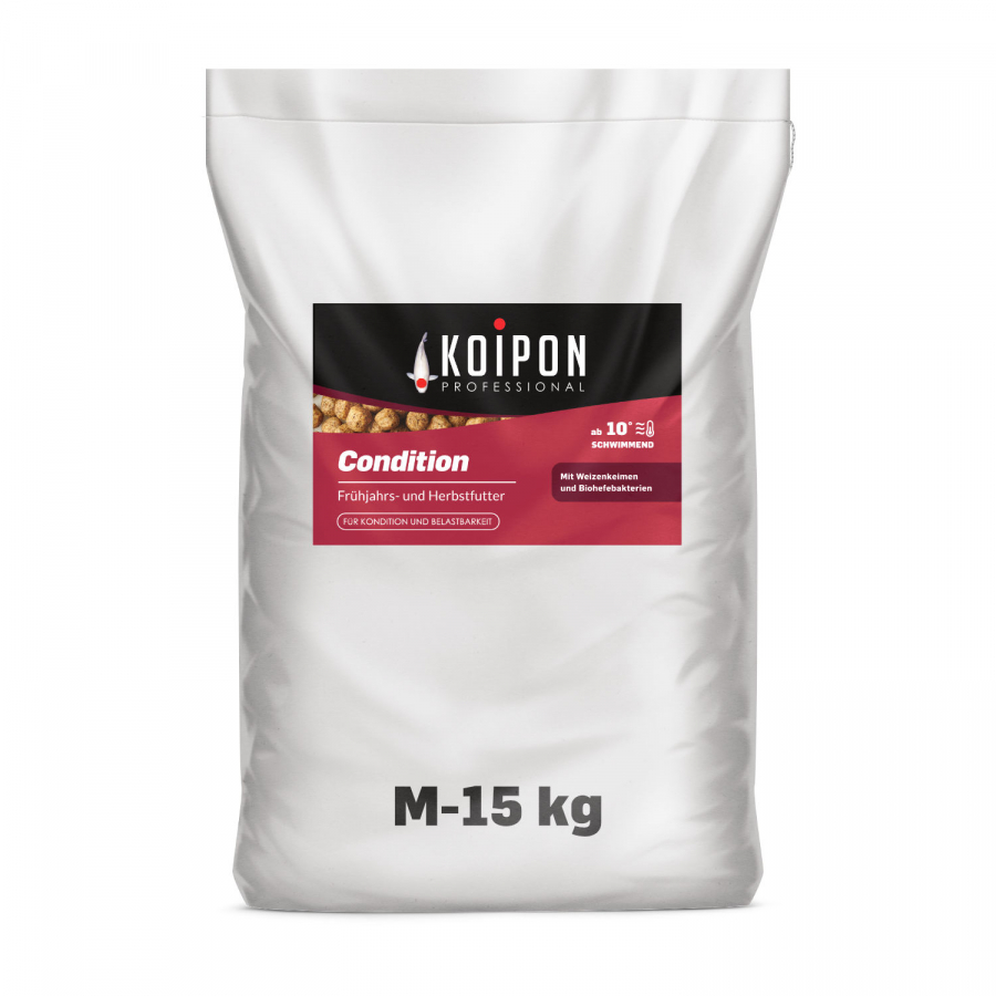 KOIPON Condition M (5-6mm) Koifutter Frühjahr & Herbst schwimmend, Futter für Koi