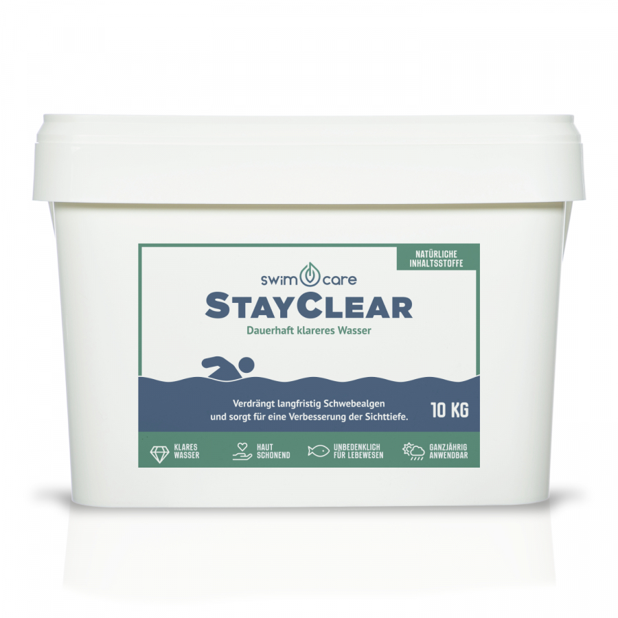 swimcare StayClear - Natürlicher Teichreiniger für Schwimmteiche, Teichklärer, grünes & trübes Teichwasser dauerhaft klar bekommen, gegen