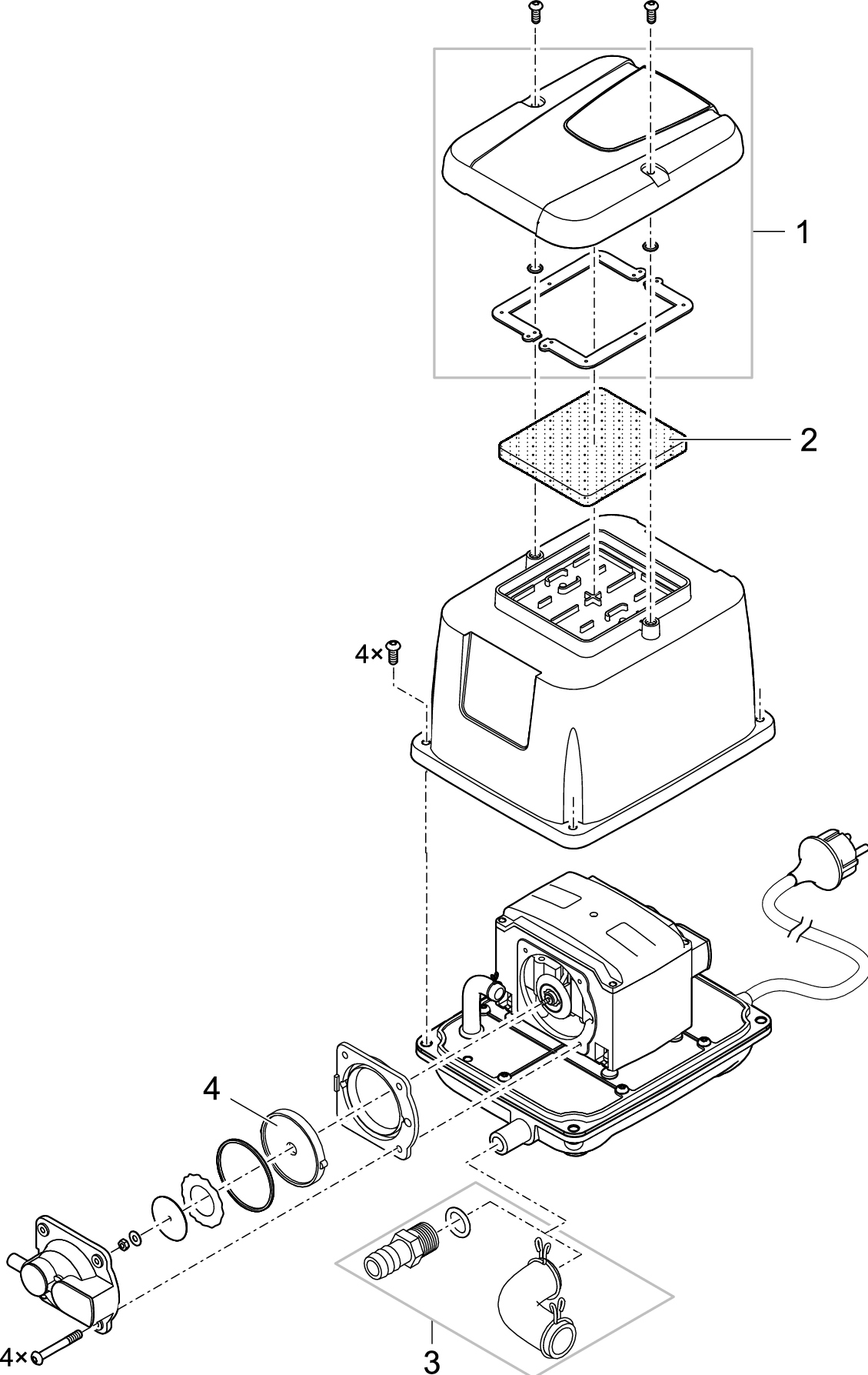 Bauplan 1 Ersatzteile für AquaOxy 2500