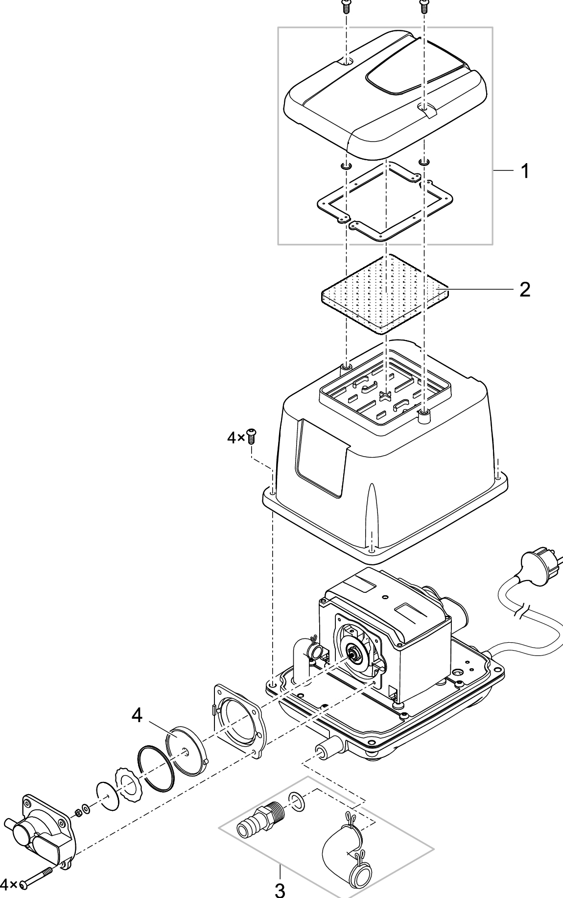 Bauplan 1 Ersatzteile für AquaOxy 5000