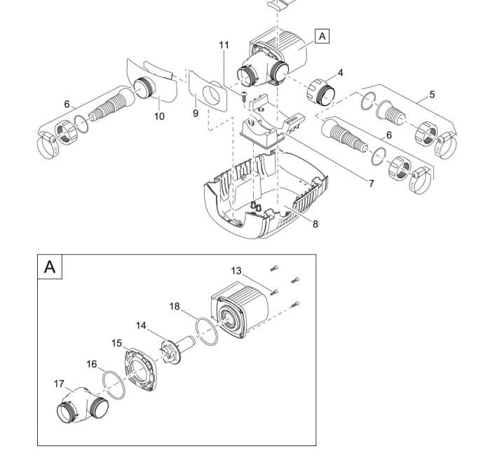 Bauplan 1 Ersatzteile für Oase AquaMax Eco Premium 10000