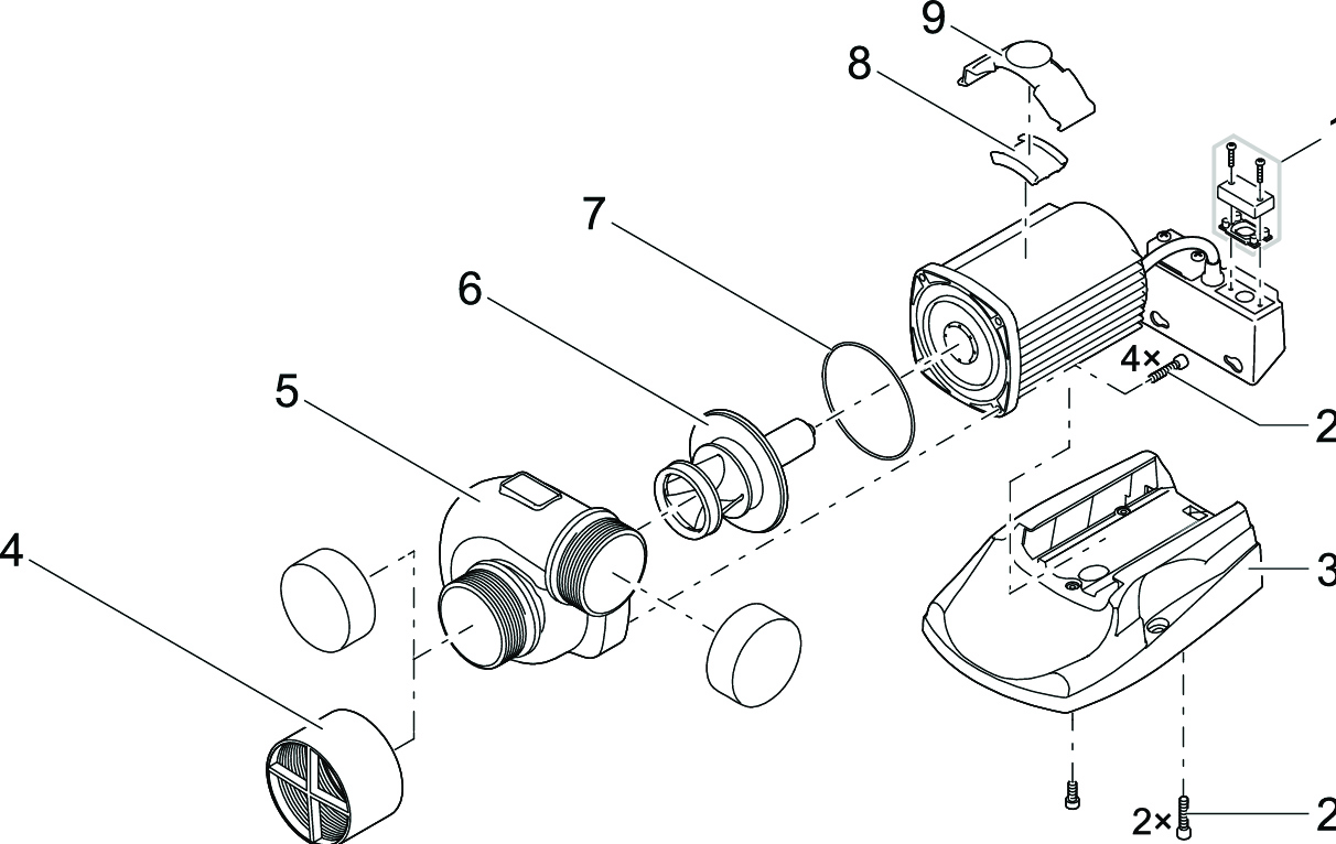 Bauplan 1 Ersatzteile für Oase AquaMax Eco Titanium 31000