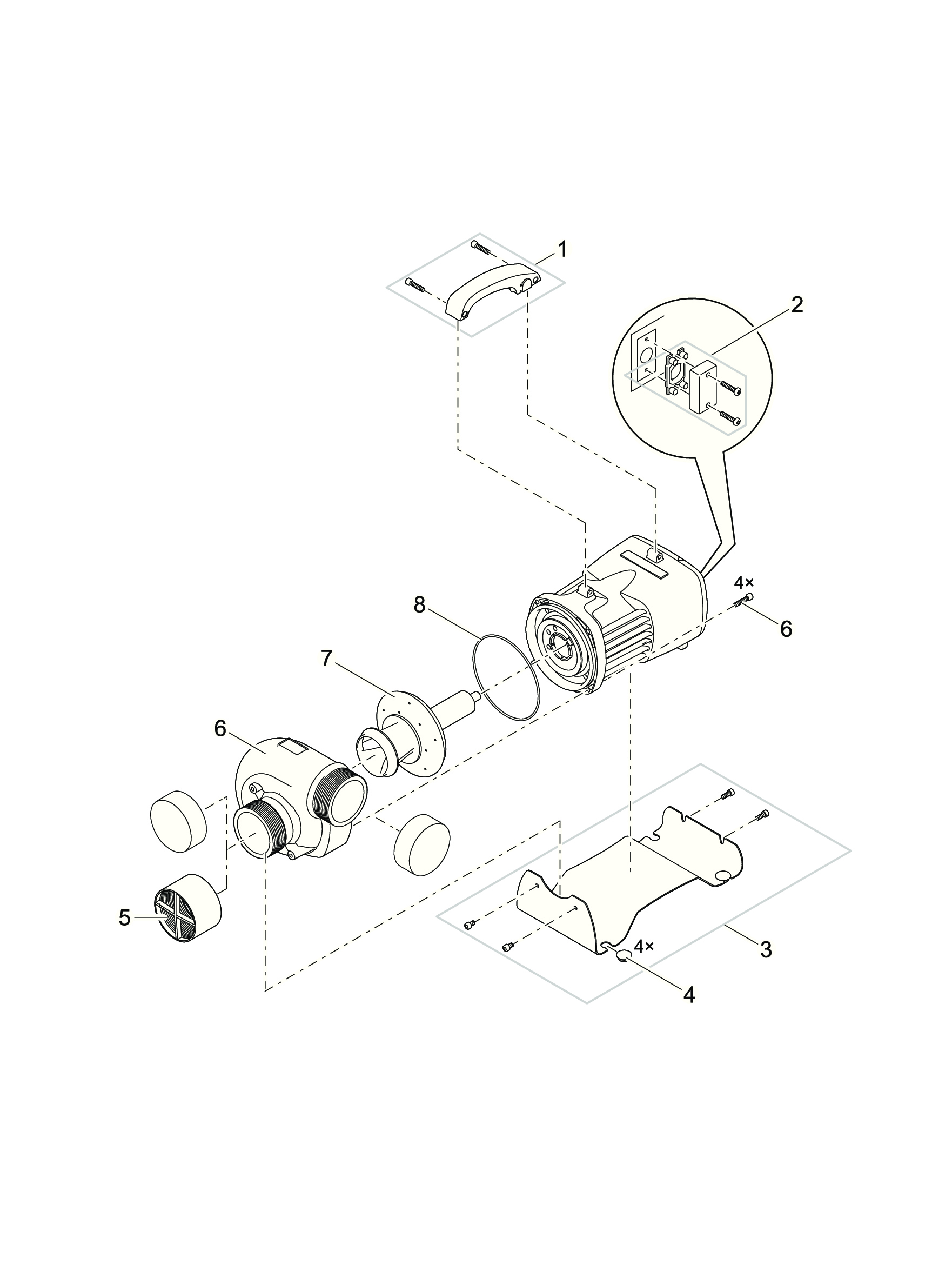 Bauplan 1 Ersatzteile für Oase AquaMax Eco Titanium 81000