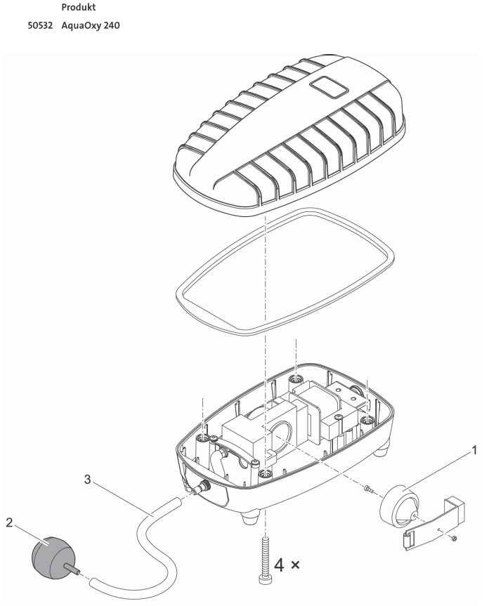 Bauplan 1 Ersatzteile für Oase AquaOxy 240
