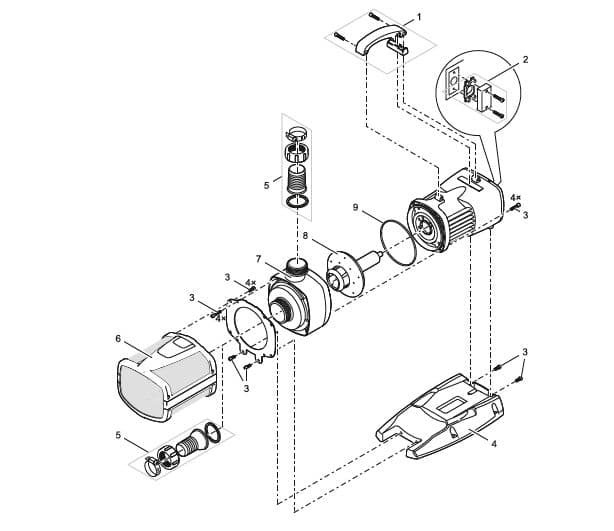 Bauplan 1 Ersatzteile für Oase Aquarius Eco Expert 44000