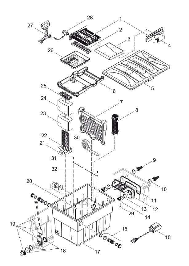 Bauplan 1 Ersatzteile für Oase BioTec ScreenMatic 12