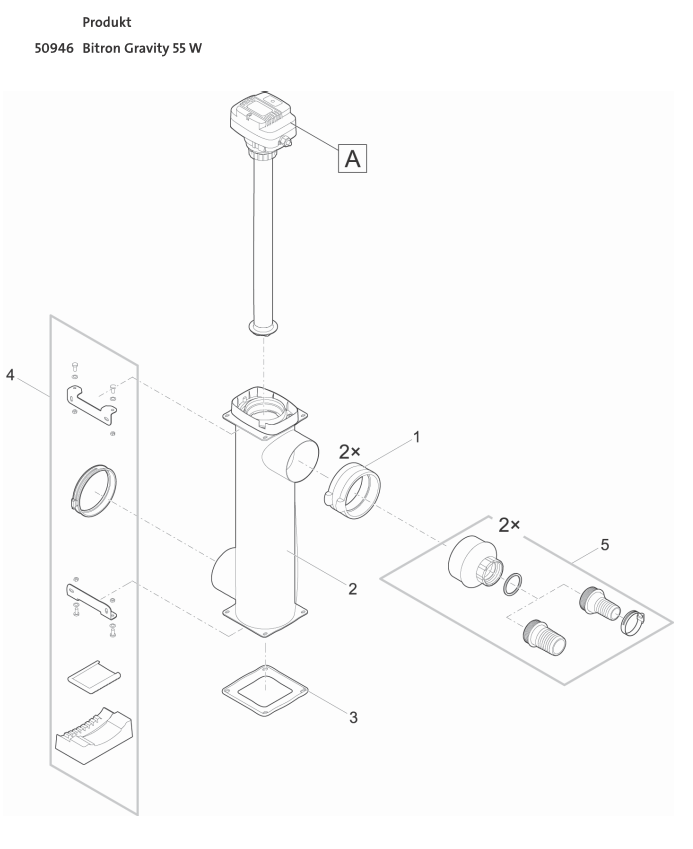 Bauplan 1 Ersatzteile für Oase Bitron Gravity 55 W