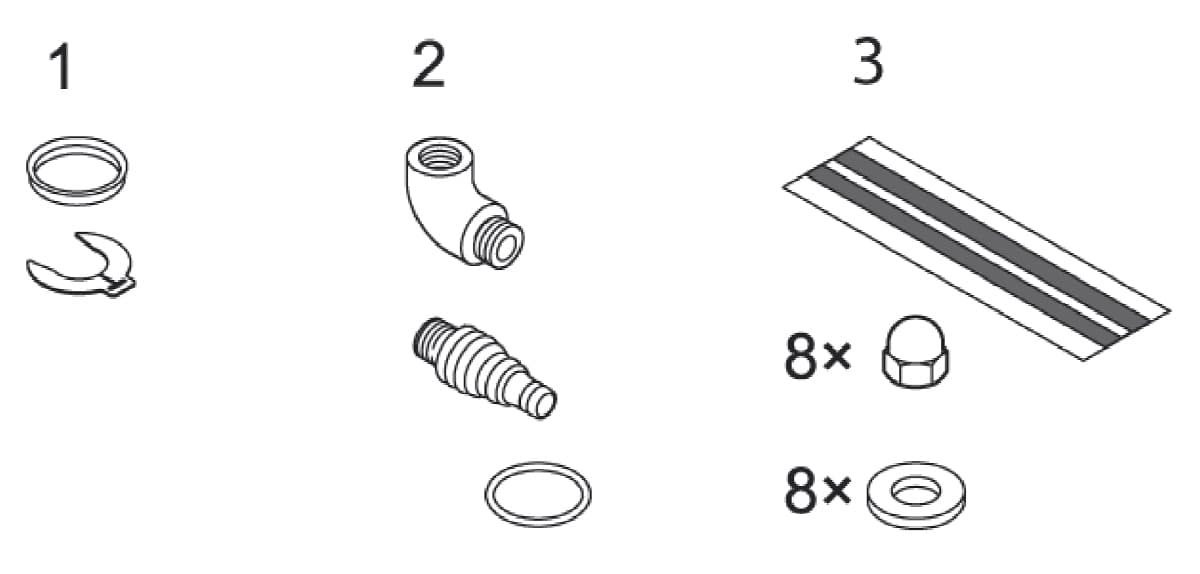 Bauplan 1 Ersatzteile für Oase Edelstahl-Bachlaufschale Start/End