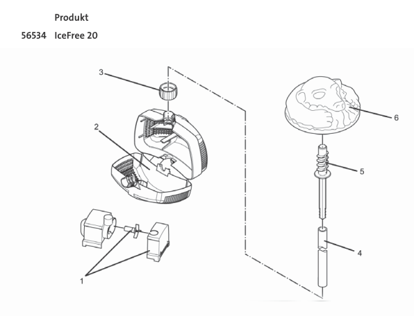 Bauplan 1 Ersatzteile für Oase IceFree 20