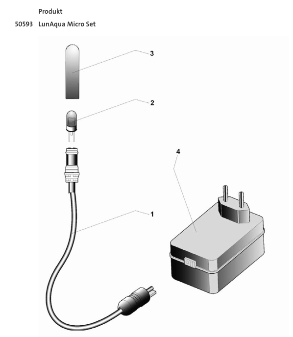 Bauplan 1 Ersatzteile für Oase LunAqua Micro Set