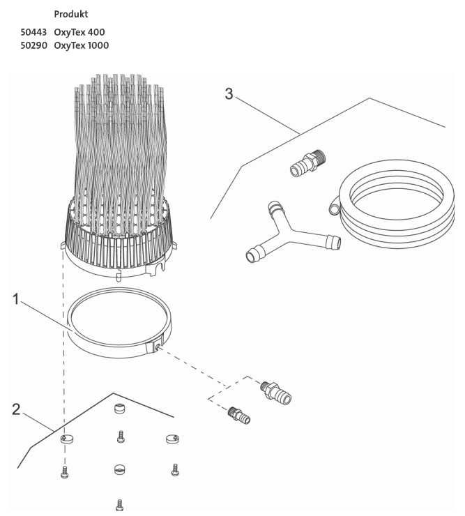 Bauplan 1 Ersatzteile für Oase OxyTex 400