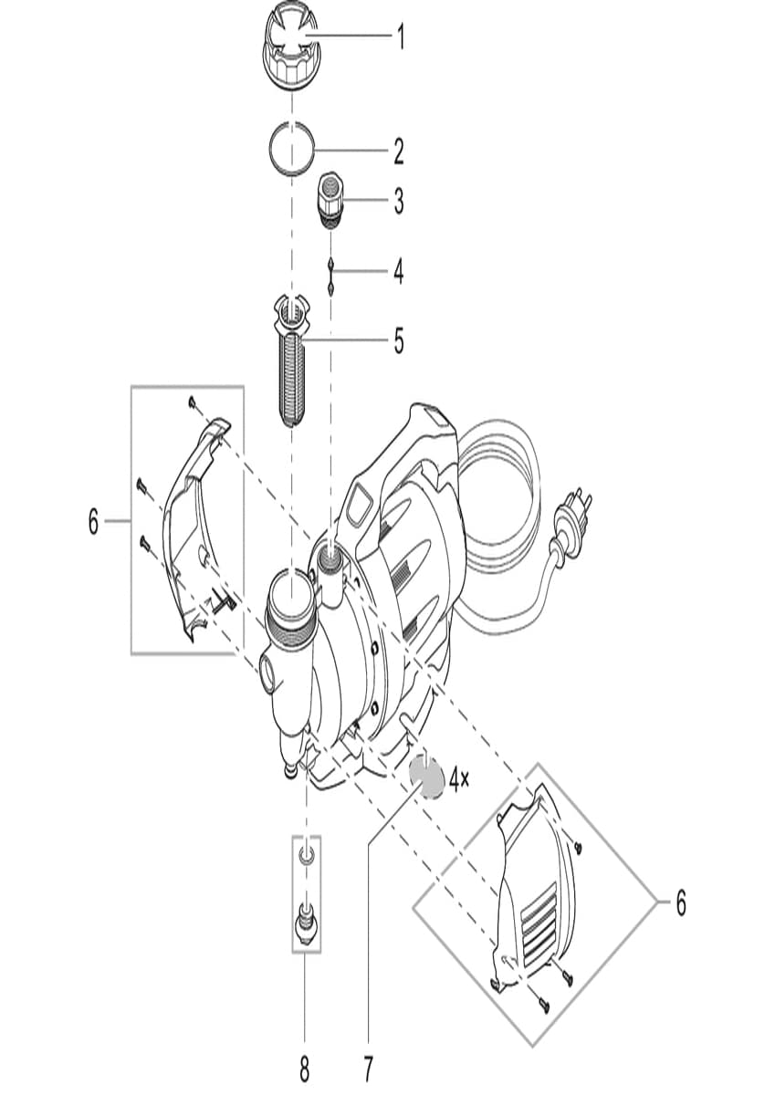 Bauplan 1 Ersatzteile für Oase ProMax Garden 3500