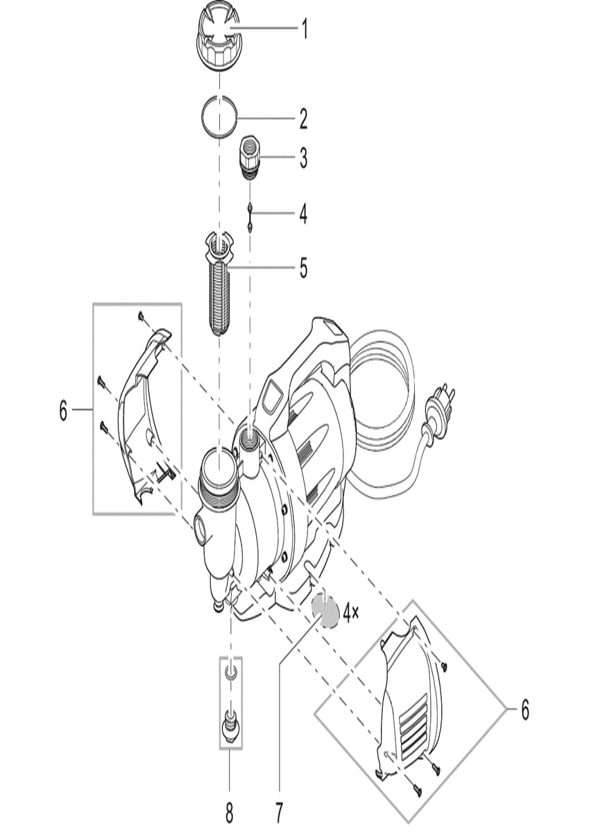 Bauplan 1 Ersatzteile für Oase ProMax Garden Automatic 3500