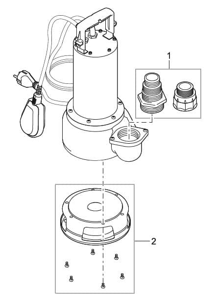 Bauplan 1 Ersatzteile für Oase ProMax MudDrain 20000