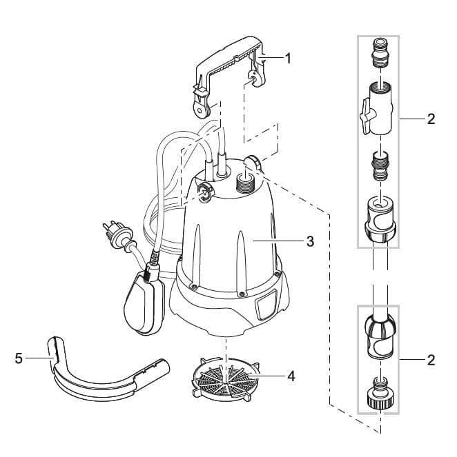 Bauplan 1 Ersatzteile für Oase ProMax Rain 4000