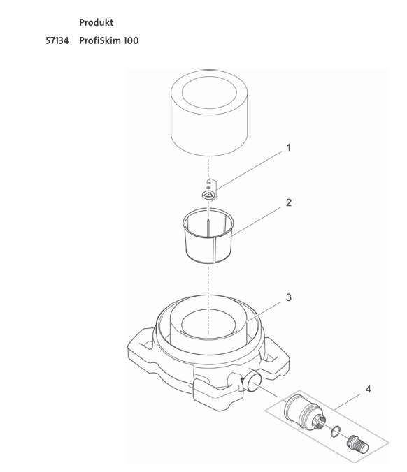 Bauplan 1 Ersatzteile für Oase ProfiSkim 100