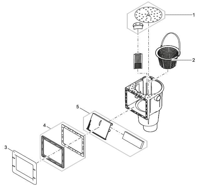 Bauplan 1 Ersatzteile für Oase ProfiSkim Wall 100