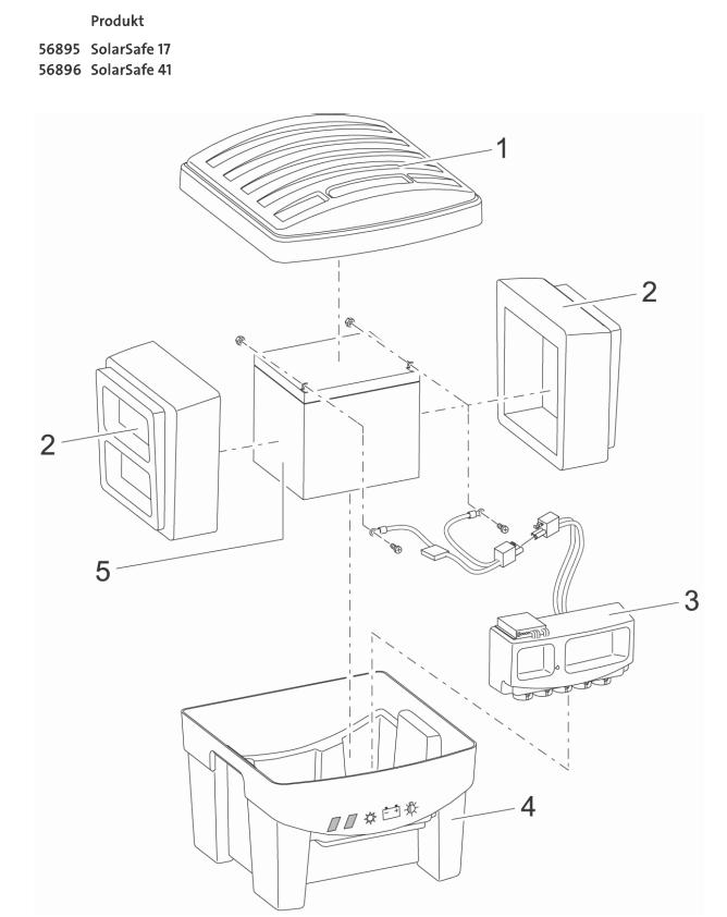 Bauplan 1 Ersatzteile für Oase SolarSafe 41