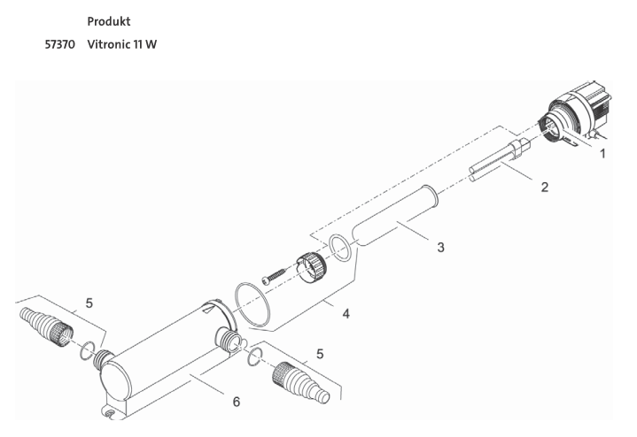 Bauplan 1 Ersatzteile für Oase Vitronic 11 W