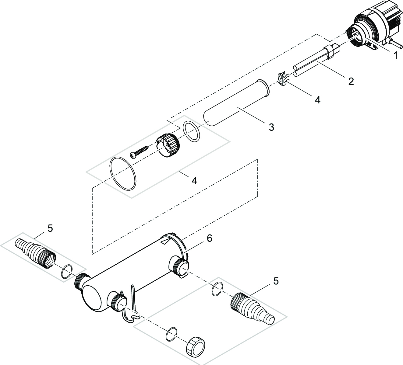 Bauplan 1 Ersatzteile für Oase Vitronic 11 W
