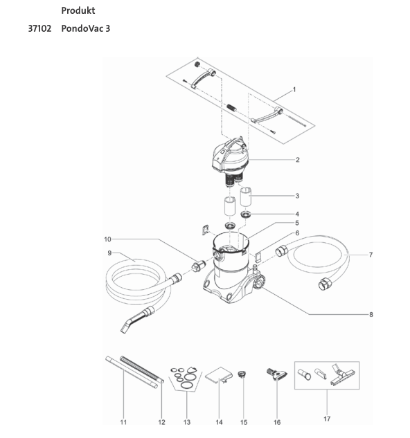 Bauplan 1 Ersatzteile für PondoVac 3
