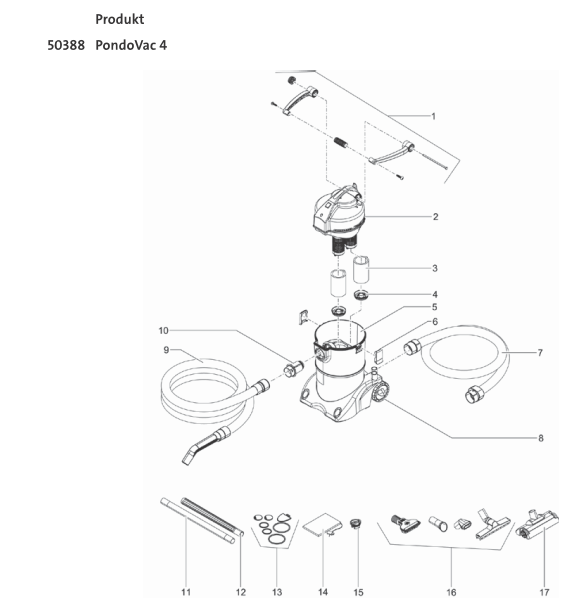 Bauplan 1 Ersatzteile für PondoVac 4