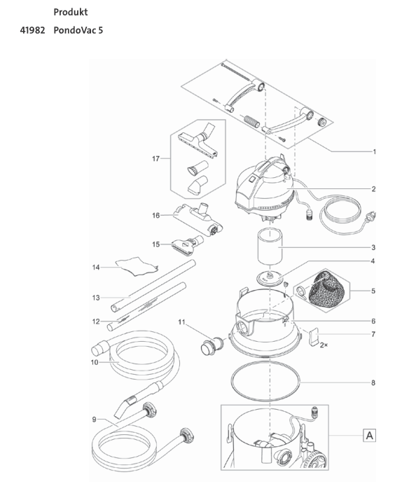 Bauplan 1 Ersatzteile für PondoVac 5