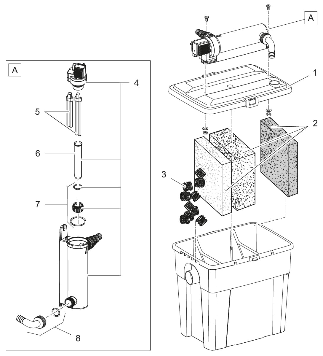Bauplan 1 Ersatzteile für Pontec MultiClear Set 8000