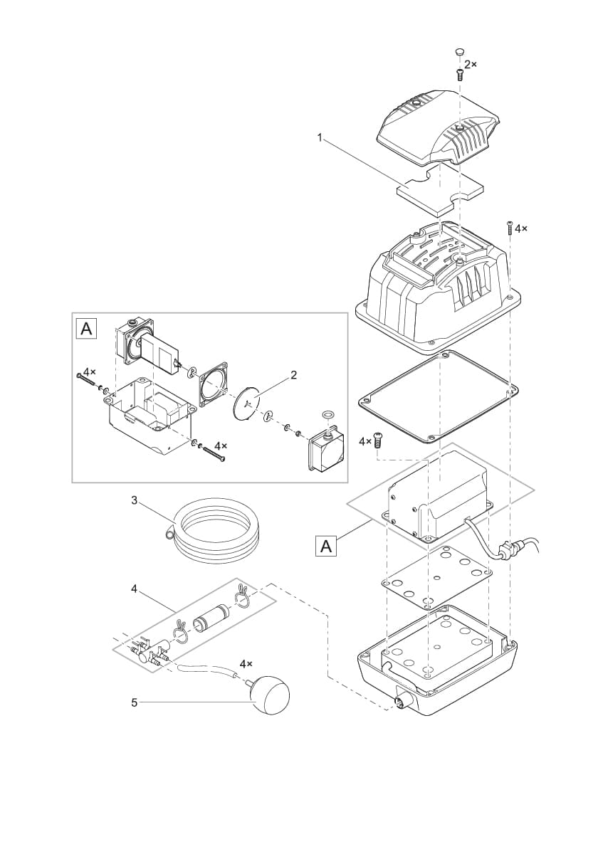 Bauplan 1 Ersatzteile für Pontec PondoAir Set 1800