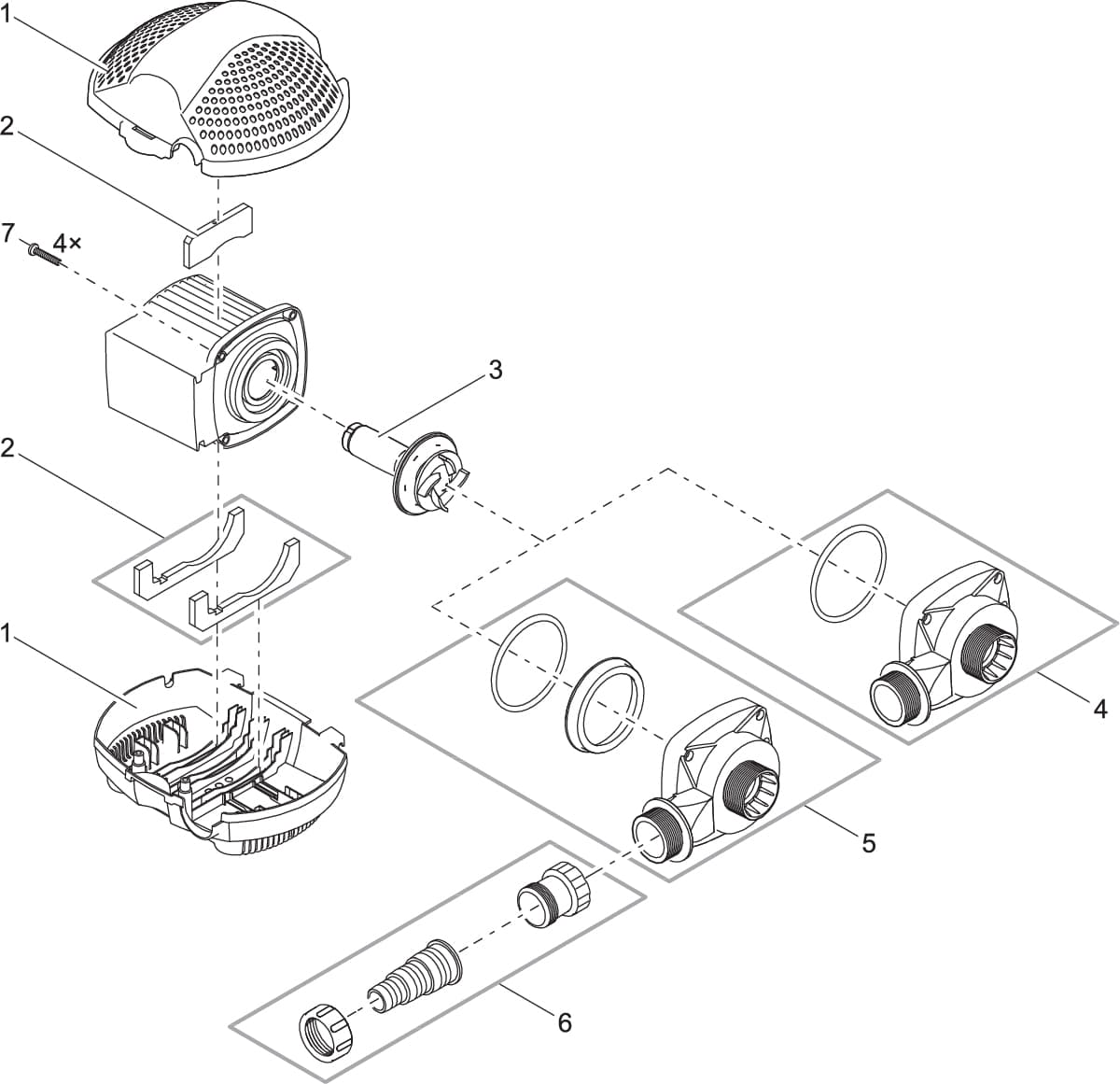 Bauplan 1 Ersatzteile für Pontec PondoMax Eco 17000