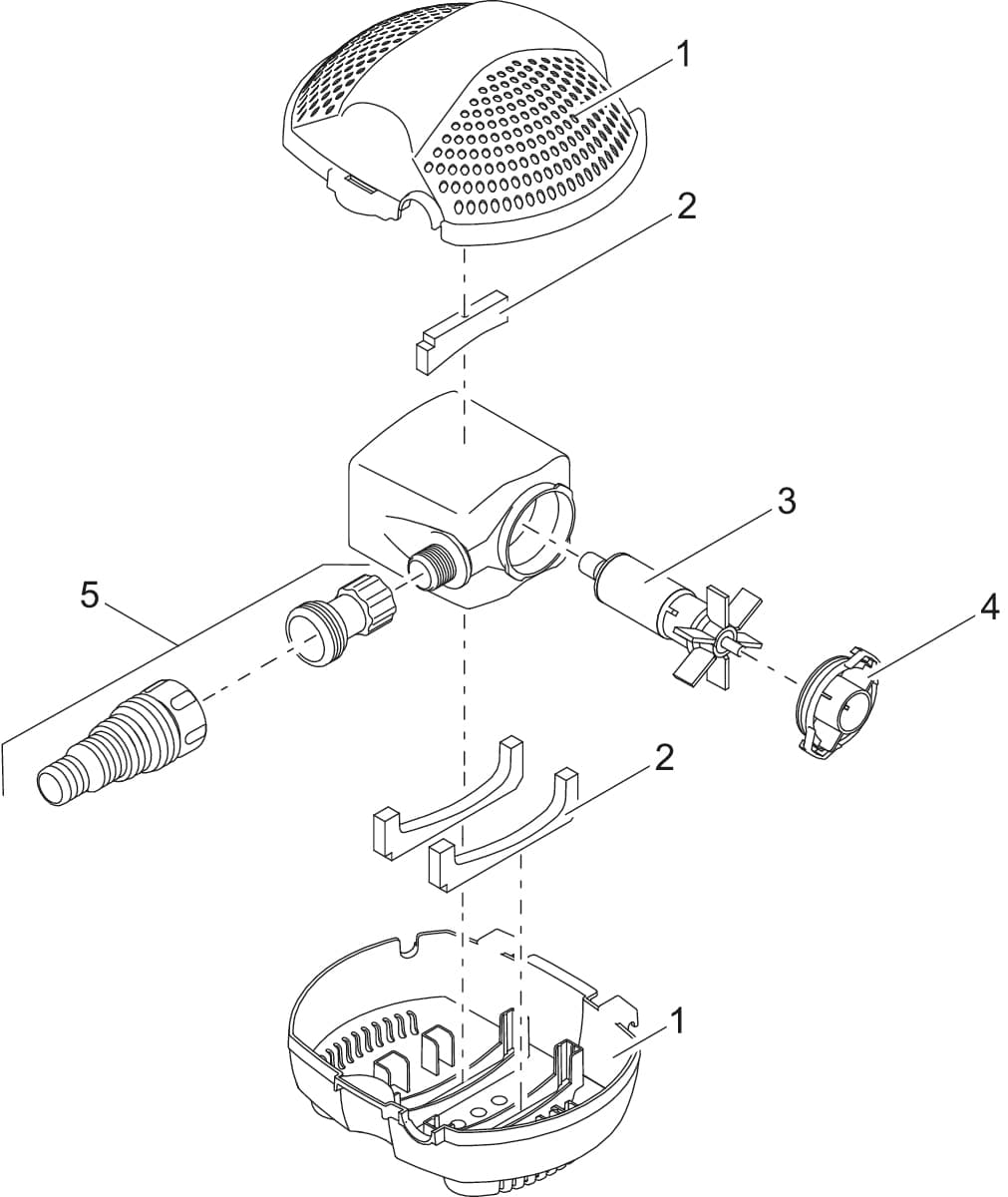 Bauplan 1 Ersatzteile für Pontec PondoMax Eco 2500