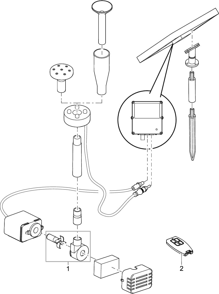 Bauplan 1 Ersatzteile für Pontec PondoSolar 600 Control