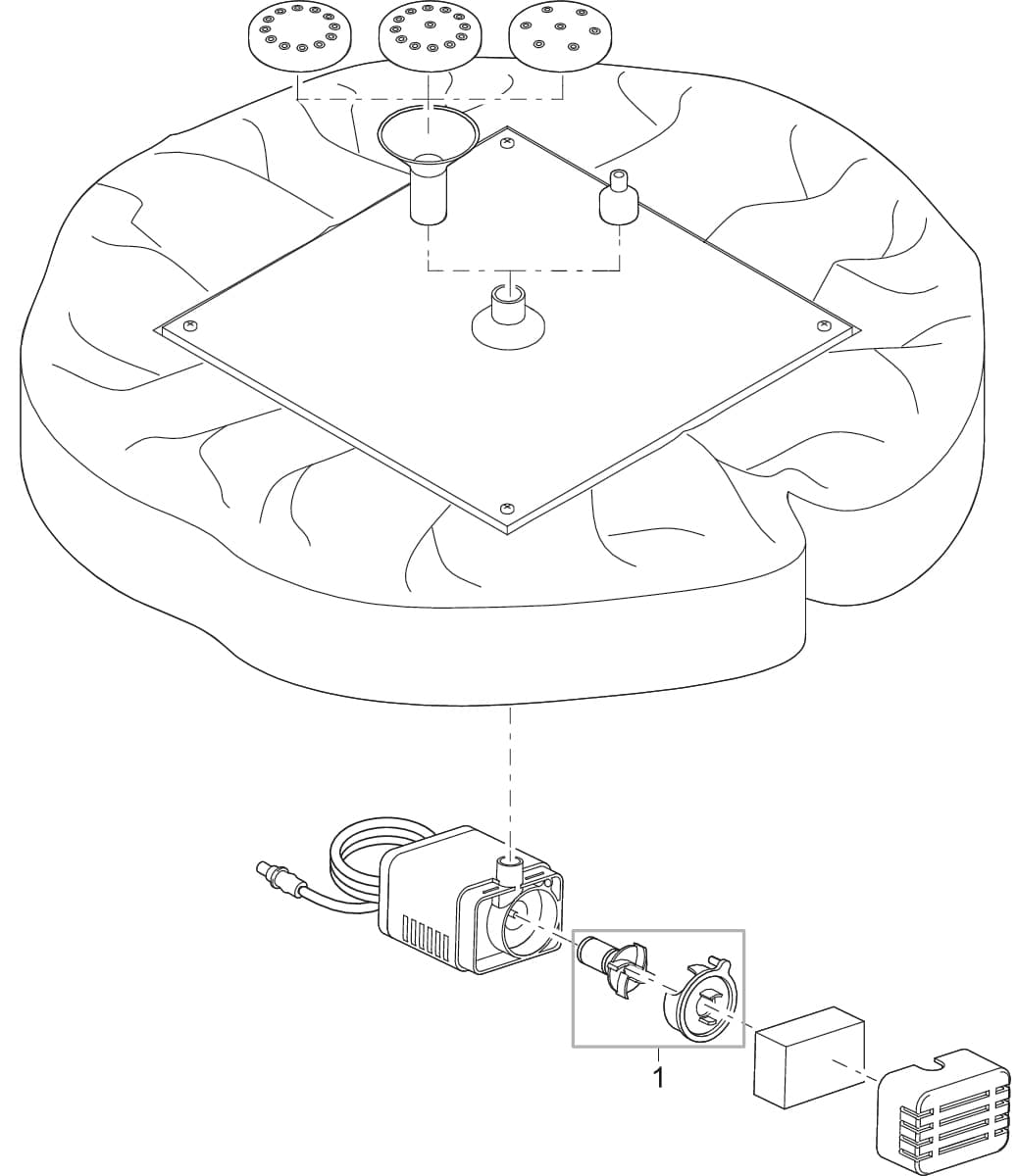 Bauplan 1 Ersatzteile für Pontec PondoSolar Lily Island