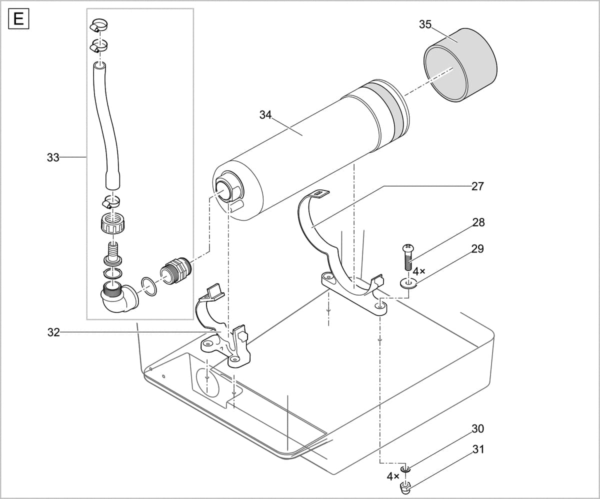 Bauplan 11 Ersatzteile für Oase ProfiClear Premium Compact-M gepumpt EGC