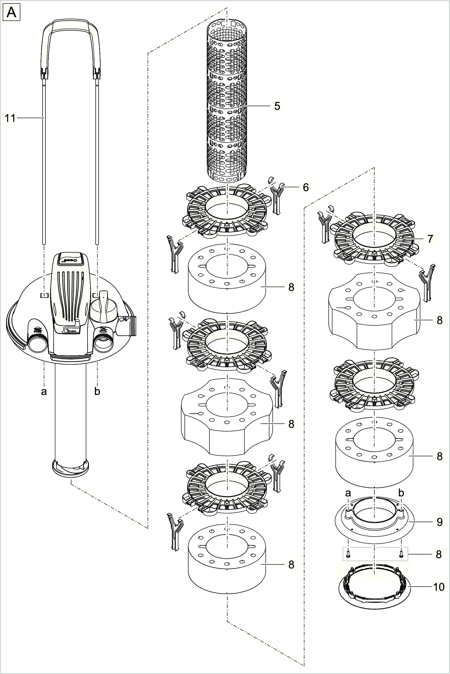 Bauplan 2 Ersatzteile für Oase FiltoClear 31000