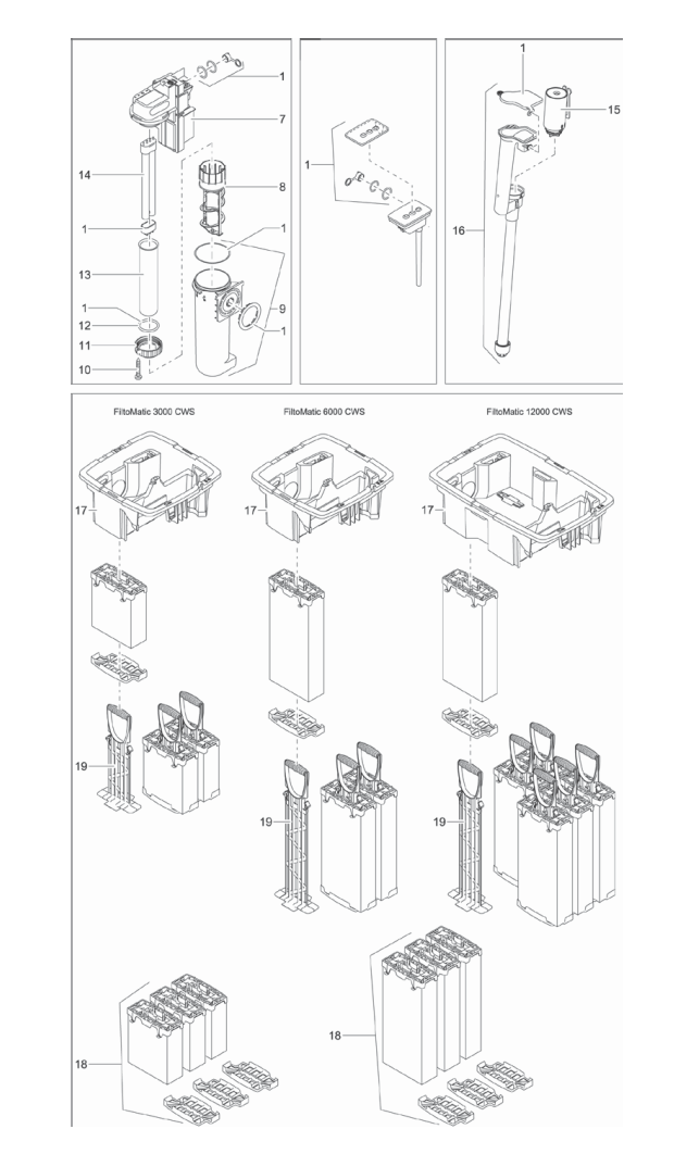 Bauplan 2 Ersatzteile für Oase FiltoMatic CWS 12000 alt