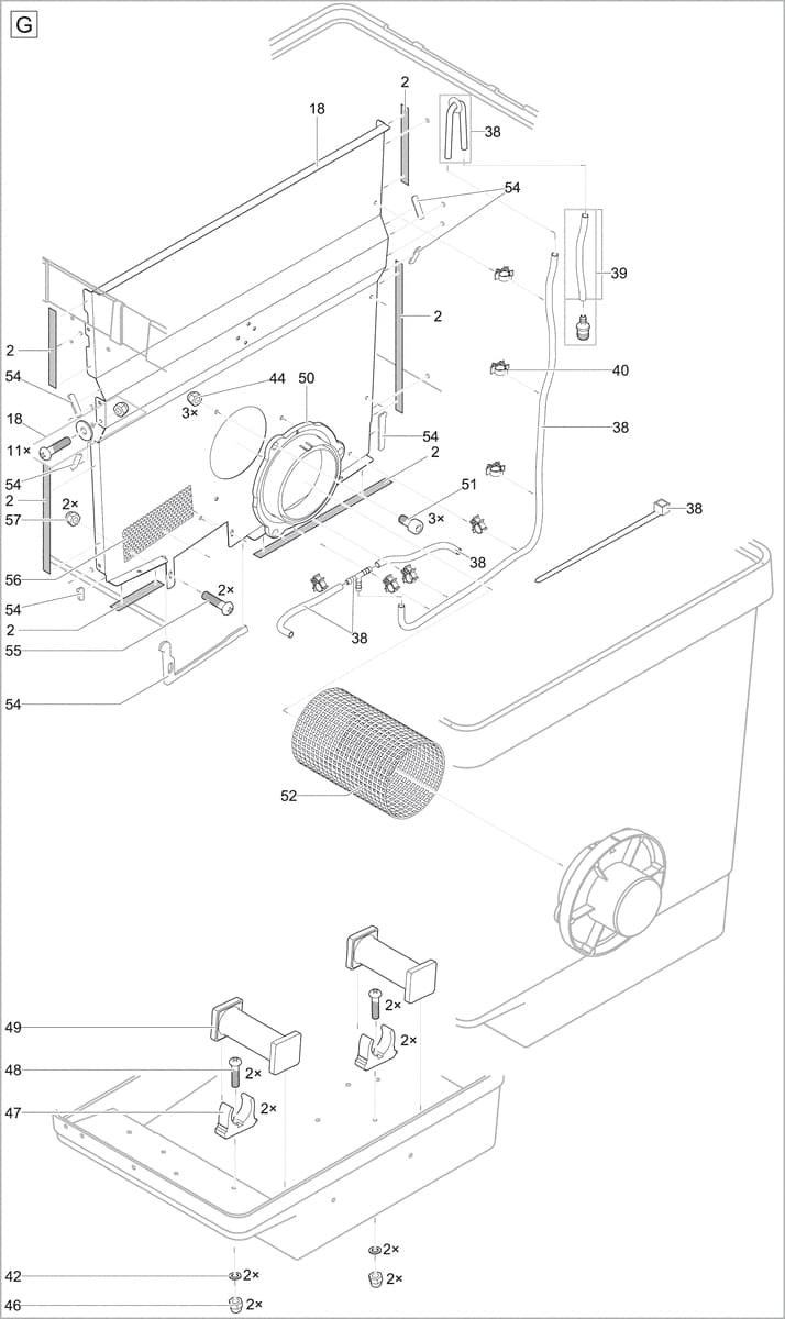 Bauplan 2 Ersatzteile für Oase ProfiClear Premium Compact-M Gravit. EGC