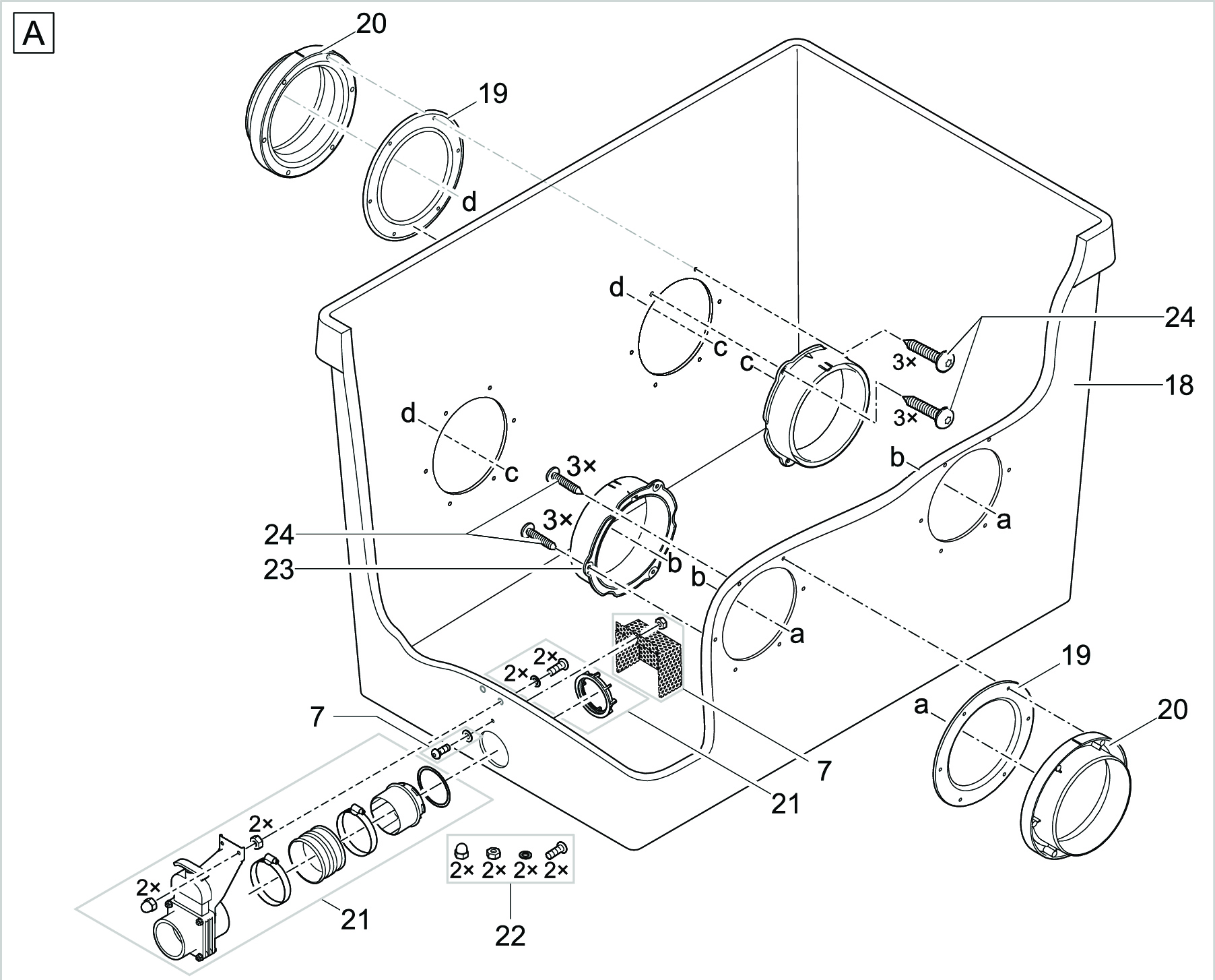 Bauplan 2 Ersatzteile für Oase ProfiClear Premium XL Moving Bed