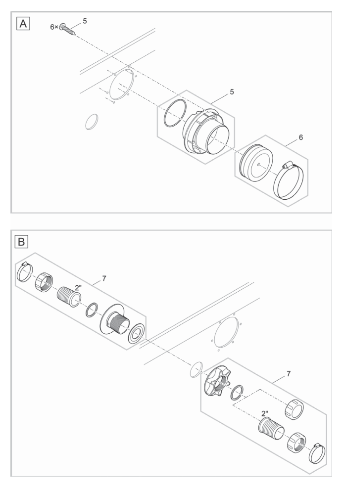 Bauplan 2 Ersatzteile für Oase ProfiClear Pumpenkammer Compact/Classic