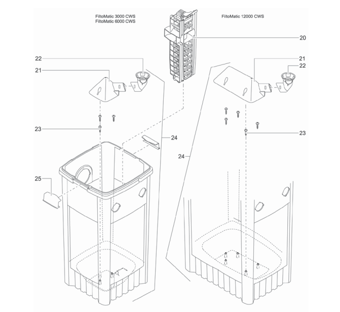 Bauplan 3 Ersatzteile für Oase FiltoMatic CWS 14000