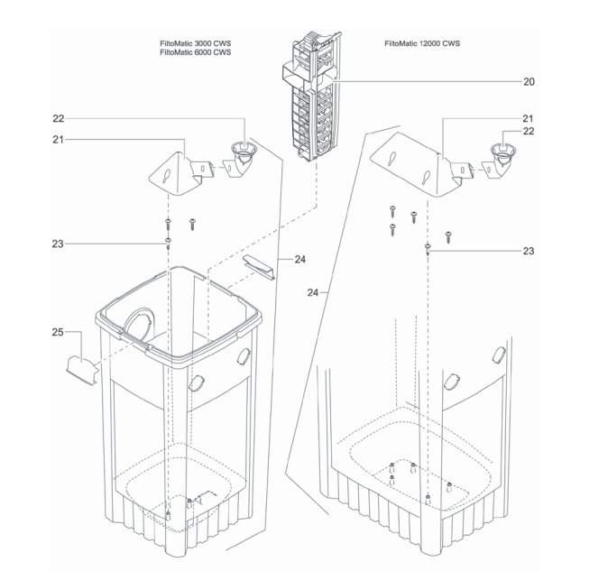 Bauplan 3 Ersatzteile für Oase FiltoMatic CWS 3000
