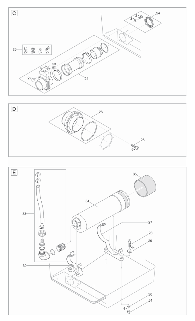 Bauplan 3 Ersatzteile für Oase ProfiClear Premium Compact Gravitation