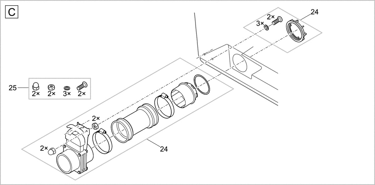 Bauplan 3 Ersatzteile für Oase ProfiClear Premium Compact-M Gravit. EGC